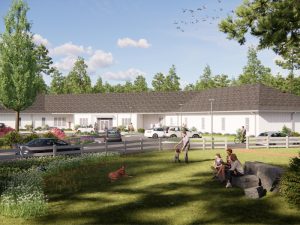 The Alyce G. Clarke Center for Medically Fragile Children is shown in this architectural rendering.