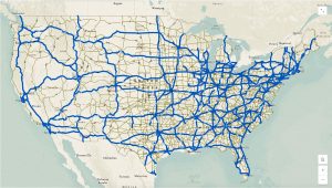 Jason Daenault's project examined the influence of historic Native American trade routes on modern transportation networks.: http://app.readmedia.com/news/attachment/202194/Screenshot_GEOINT_story.png