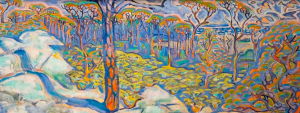 PHOTO CREDIT: Horn Island Oil. c. 1960. Oil on panel, from the collection of the family of Walter Anderson
