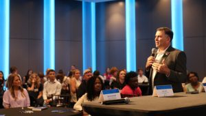 Photo: Secretary Watson addresses SOS Ambassadors and parents