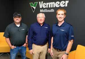 Pictured L to R: Lifecyle Manager Jonathan Donahoe, Vermeer MidSouth President Dennis Vander Molen and Vermeer MidSouth General Manager Corey Vander Molen