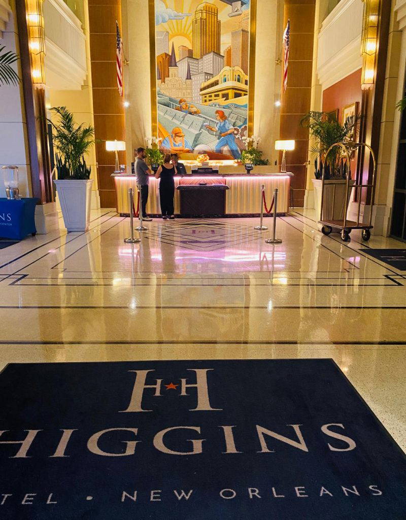 The Higgins Hotel complements the National World War II Museum in numerous ways, including stunning Art Deco decor, historic architectural features and the crowning touch, musical tunes popular in the 1940's playing softly in the stunning lobby and spacious property.