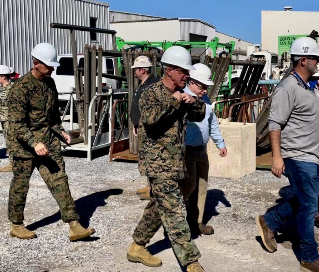 General Eric Smith visits Ingalls Shipbuilding on Wednesday, November 20, 2024. (Photo: Frank Corder | Magnolia Tribune)