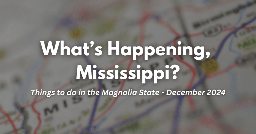 Experience Christmas in Mississippi by enjoying one of the many community events all around the state this holiday season.The holidays are here! It seems we went from warm temps to winter in 60 seconds flat, and now the calendar is filled with a plethora of events to celebrate the season.The best way to kick off the holidays is with a Christmas parade, and there is no shortage of them around the state. Most are scheduled for Saturday, December 7. Get a front row seat to the floats and marching bands by checking your community’s calendar. Parade times range from early morning to evening. CHIMNEYVILLE ART FESTIVAL – December 5-7, RidgelandThe Chimneyville Arts Festival is returning for its 47th annual holiday season celebration of handcrafted works from craftsmen across Mississippi. It’s a perfect opportunity to find unique and special holiday gifts for friends and family.The event includes live demonstrations from members of the Craftsmen’s Guild of Mississippi.A preview party will be held on December 5th, with regular festival days on December 6 and 7 from 10am to 5pm at the Bill Waller Craft Center in Ridgeland.HOLLY JOLLY HOLIDAYS – Now through January 5, 2025, Oxford Celebrate the holiday season in Oxford with ice skating and holiday cheer.The Oxford on ice rink is open at mTrade Park Wednesday through Friday from 4pm to 9pm, and on Saturdays from 11am to 9pm.While at mTrade park, don’t miss the Walk of Lights. CHRISTMAS ON MAIN – December 7 and 14, PoplarvilleThis holiday celebration features vendors on the Town Green, entertainment, pictures with Santa, and shopping at businesses around town.Be sure to stick around Poplarville and enjoy their annual Christmas parade on December 13 as well.POLAR EXPRESS – December 21, AberdeenThis annual Christmas pajama party is held at the historic Elkin Theatre in Aberdeen.It features visits with Santa, ornament crafts, and classic Christmas movies on the big screen.NATCHEZ GARDEN CLUB’S CHRISTMAS PILGRIMAGE TOUR – Now through December 31, NatchezTour six historic homes decorated for the Christmas holiday: Choctaw Hall, Linden, The Towers, Magnolia Hall, Sunnyside, Ellicott’s Hill.Tours may be booked through each house individually or through Little Easy Tours.Special holiday events at the houses are also available, including “Do You See What I See” at Sunnyside, featuring more than 40 Christmas trees on display; “Old World Christmas Candlelight Tour” at Choctaw Hall; and a “Christmas Event Jeweled Candlelight Tour” at The Towers.GULFPORT HARBOR LIGHTS WINTER FESTIVAL – Now through December 31, GulfportThis winter festival on the Mississippi Coast features a synchronized light show, Santa’s Village, “Elfie Selfie” stations, holiday-themed rides, and concession items available for purchase – all right on the Gulfport harbor.ShareAbout the Author(s)author profile imageSusan MarquezSusan Marquez serves as Magnolia Tribune's Culture Editor. Since 2001, Susan Marquez has been writing about people, places, spaces, events, music, businesses, food, and travel. The things that make life interesting. A prolific writer, Susan has written over 3,000 pieces for a wide variety of publications.More Like ThisFaith | C.H. Spurgeon • December 2, 2024Favored with a famineThe best position for a Christian is living wholly and directly on God's grace.More From This AuthorCulture | Susan Marquez • November 20, 2024Mississippi Author: Brooks EasonCulture | Susan Marquez,  Courtney Ingle • November 17, 2024Ole Miss’ rallying cry, “Hotty Toddy!” and why Miss. State fans ring those cowbellsCulture | Susan Marquez • November 15, 2024Discover Cleveland’s 50 Nights of LightsPrevious StoryCulture | Marilyn Tinnin • November 29, 2024Hail State vs. Hotty Toddy: The Egg Bowl cometh!Sports | Lanny Mixon • December 1, 2024Huff to Southern Miss?Reports say the Marshall HC could soon be announced as the next head football coach at USM.Faith | C.H. Spurgeon • December 1, 2024No exceptions from the lawWithout question there was no comparison between the value of the soul of man and the life of the Lord Jesus.NewsNews | David Sharp, Associated Press • December 2, 2024Stealth destroyer to be home for 1st hypersonic weapon on a US warshipNews | Russ Latino • December 2, 2024Why we projected a Branning win: State of Supreme Court raceNews | Frank Corder • December 2, 2024Army Corps report supports Yazoo Backwater PumpsBusinessBusiness | Lynne Jeter • November 27, 2024The Basics with AWS’s Brandon Oyer Business | Frank Corder • November 25, 2024Burford Electric Service announces $3.55 million expansion in ColumbusBusiness | Lynne Jeter • November 24, 2024Mississippi’s best B&BCultureCulture | C.H. Spurgeon • December 3, 2024A shepherd’s protectionCulture | Parrish Alford • December 2, 2024“Messy” Egg Bowl matters, Dart gets itCulture | Matt Friedeman • December 2, 2024When the going gets tough, who do you cling to?OpinionOpinion | Sid Salter • November 27, 2024Eliminating DoEd could impact the state’s elementary and secondary education fundingOpinion | Russ Latino • November 27, 2024Kitchens, Branning Supreme Court race too close to callOpinion | Steven Gassenberger • November 26, 2024Modernizing PERS (Part 2): The state of play after 2024 session