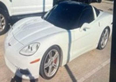 The Corvette driven by Barrett Duet Cochran was reported stolen out of Alabama.