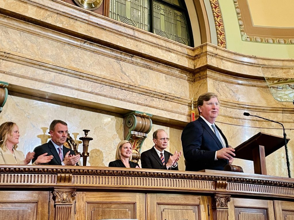 In this term’s first State of the State, Gov. Tate Reeves focused on the future of Mississippi through capitalizing on corporate investments, increasing educational opportunities and workforce development, and making the state safer.