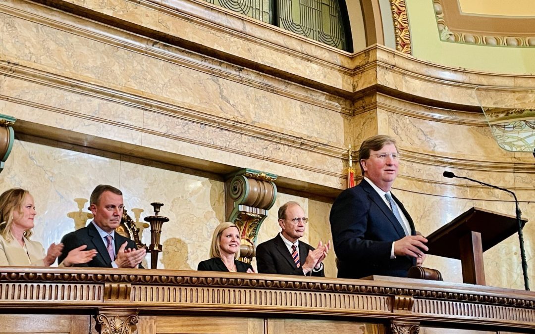 In this term’s first State of the State, Gov. Tate Reeves focused on the future of Mississippi through capitalizing on corporate investments, increasing educational opportunities and workforce development, and making the state safer.