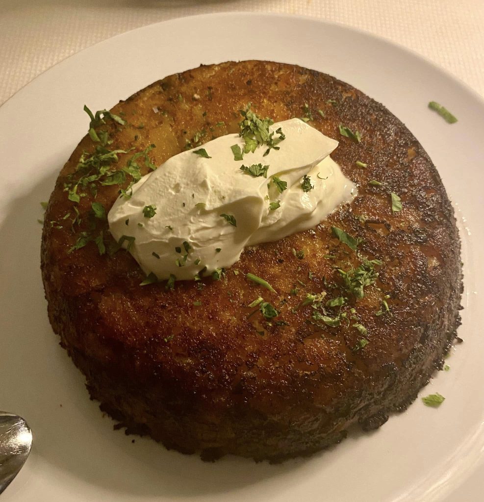 Delmonico's hash browns are rich, decadent, crispy and delicious.