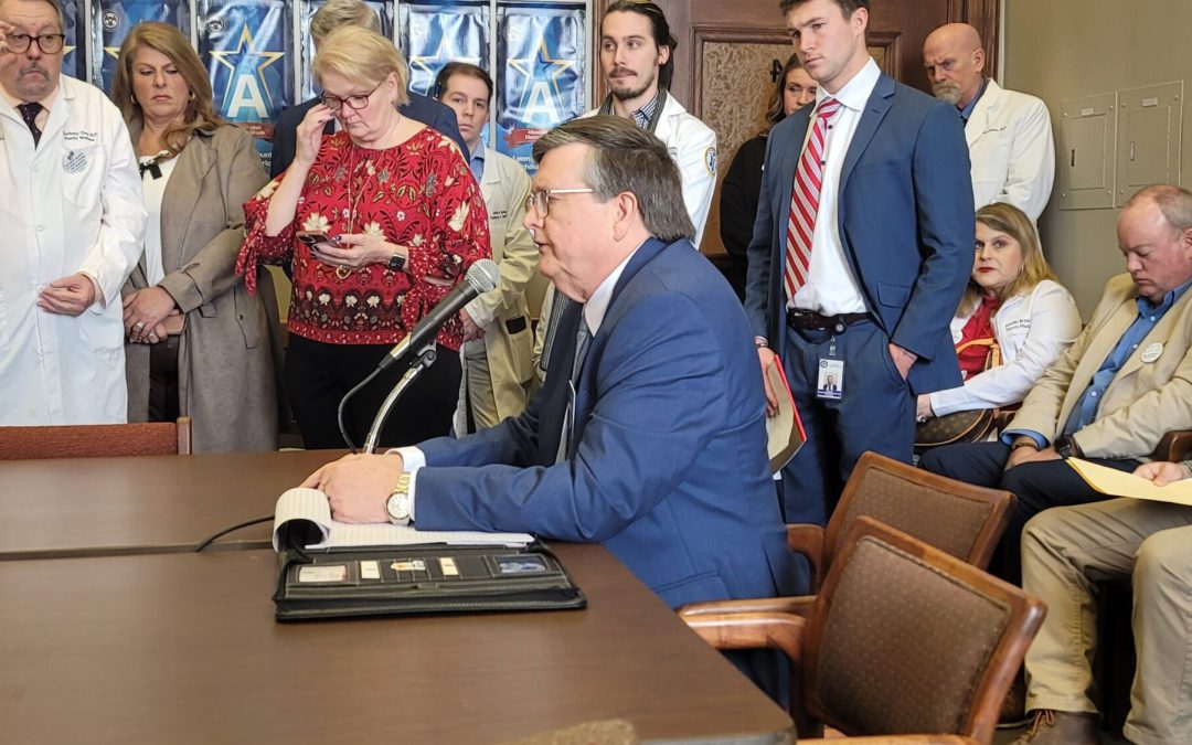 Dr. Daniel Edney, State Health Officer, addresses the House of Representatives Drug Policy Committee to outline why Kratom should be a schedule III substance. (Photo by Jeremy Pittari | Magnolia Tribune)