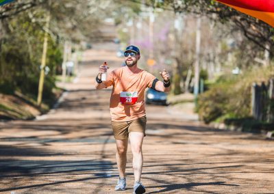 Justin Darrow of Zionsville, Indiana, traveled to Mississippi to run the Run the Rainbow for Children's marathon.