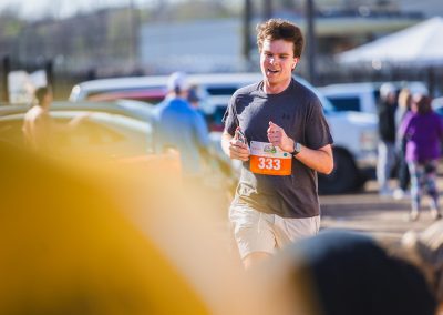 Austin Lane of Ridgeland finishes the half marathon course.
