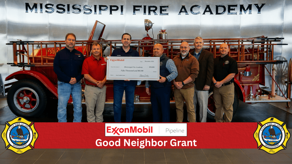 ExxonMobil Grant presentation to MSFA Pictured L-R: Bo Gieger, Billy Biggers, Brian Carlin (ExxonMobil) Kelly Elliott, Paul Ammerman, Mark Lampton, Matt Ellis (MSFA)