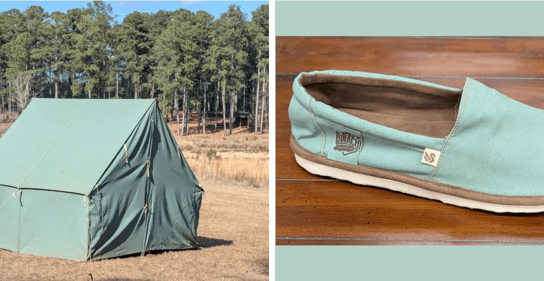Stepping Into Memories: Camp Binachi Shoes Crafted from Repurposed Tents