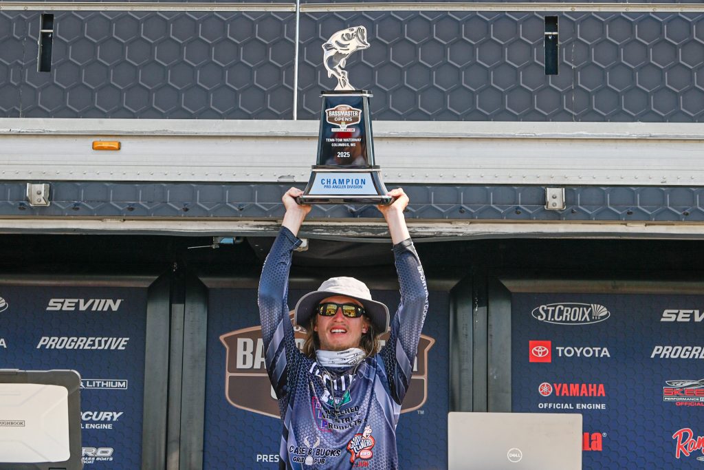 Missouri's Trey Schroeder has won the St. Croix Bassmaster Open at Tombigbee River presented by SEVIIN with a three-day total of 42 pounds, 12 ounces. (Photo by Andy Crawford/B.A.S.S.)