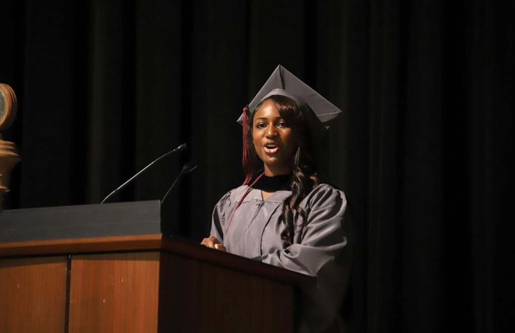 Destiny Young of Raymond was the speaker for the 2 p.m. May 15 graduation ceremony at Hinds Community College.