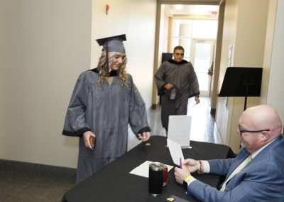 Rankin County resident Breanna Lenard graduated from Hinds Community College on May 15. She plans to major in elementary education at Mississippi State University. She is with Vice President Matt Jones, who was the name-caller for the May 15 ceremonies.