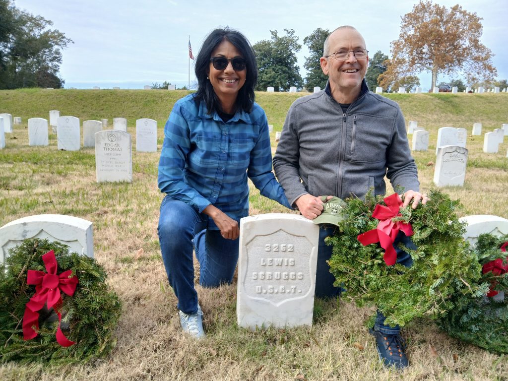 Larry Smith, president of the Home with Heroes Foundation Inc., recently announced the Miss-Lou Military Museum and Veterans Welcome/Information Center will close in June. The museum is operated by the foundation. He and his wife, Jackie Smith, who serves as executive director, are moving to Arizona. They are pictured here laying wreaths at the Natchez National Cemetery during the 2024 Wreaths Across America observance.