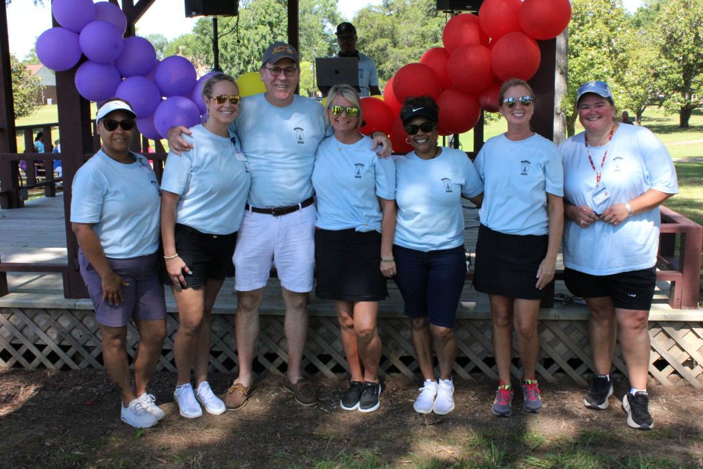 Pictured (L-R) are Sonya Myers, Carla Dearman, James G. "Bo" Chastain, MSH Director, Amy Carruth, Stacey Davis, Julie Cox, and Jenny Pittman.