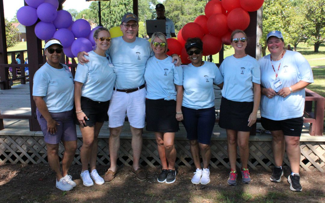 Pictured (L-R) are Sonya Myers, Carla Dearman, James G. "Bo" Chastain, MSH Director, Amy Carruth, Stacey Davis, Julie Cox, and Jenny Pittman.