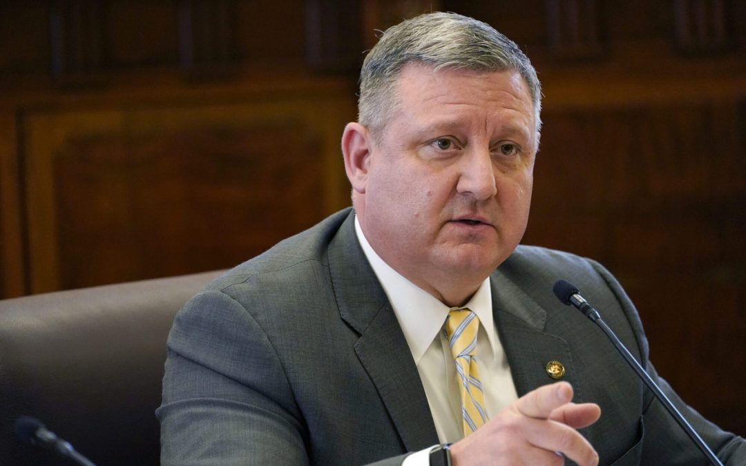 Senate Education Committee Chairman Dennis DeBar Jr., R-Leakesville, Tuesday, March 1, 2022. (AP Photo/Rogelio V. Solis - Copyright 2022 The Associated Press. All rights reserved.)
