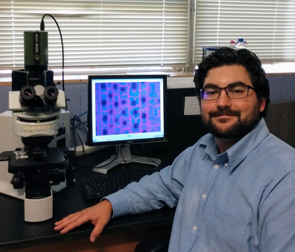  Dr. Scoty Hearst, Assistant Professor of Chemistry and Biochemistry at Mississippi College. (Photo courtesy of Mississippi INBRE. )