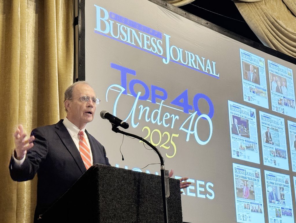 Mississippi Lt. Governor Delbert Hosemann delivered the keynote address at the Mississippi Business Journal’s “Top 40 Under 40” awards luncheon in Jackson, Mississippi held on June 25 at the Old Capitol Inn.