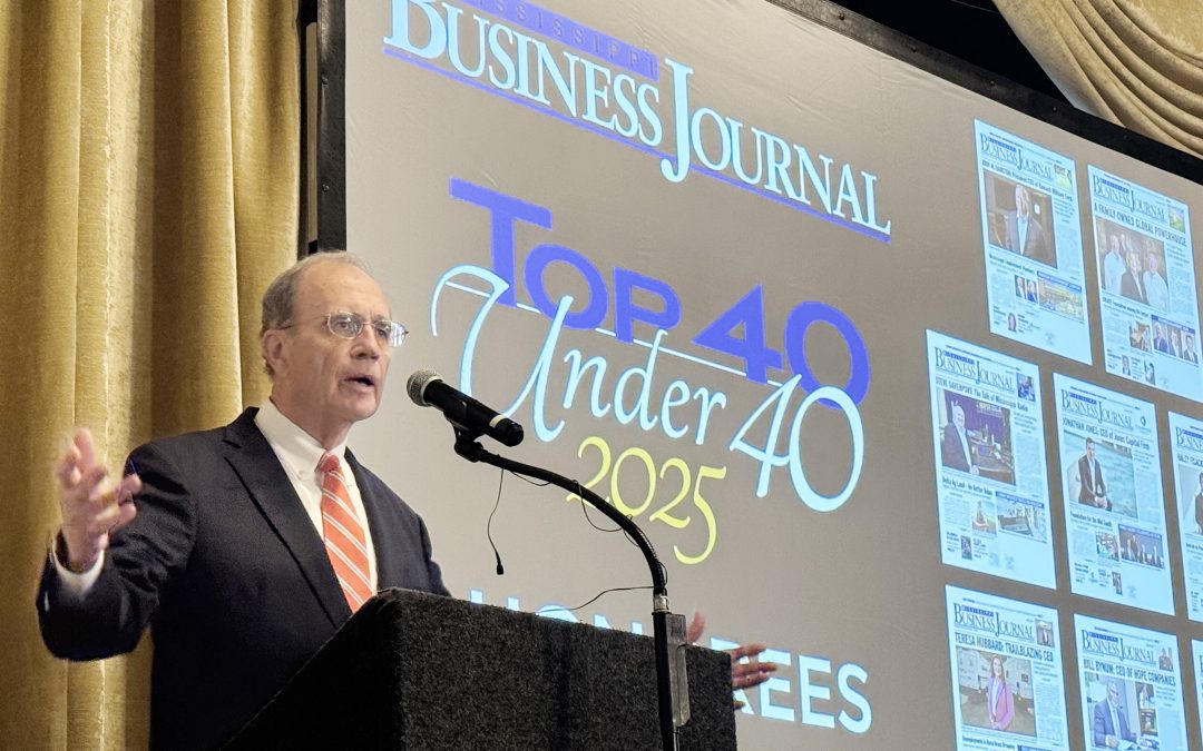 Mississippi Lt. Governor Delbert Hosemann delivered the keynote address at the Mississippi Business Journal’s “Top 40 Under 40” awards luncheon in Jackson, Mississippi held on June 25 at the Old Capitol Inn.