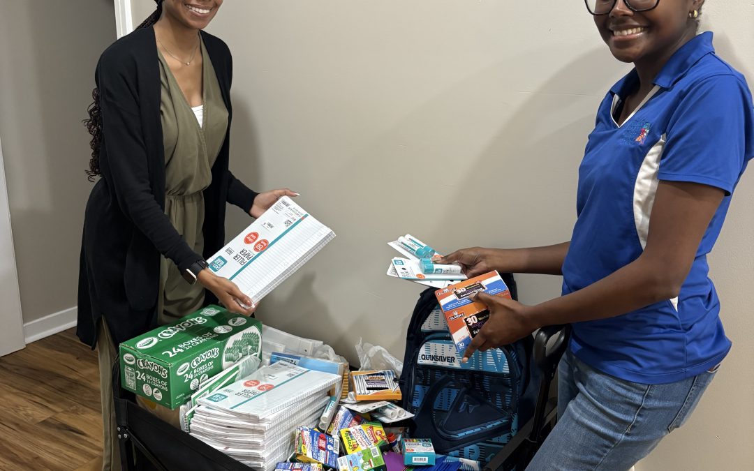 The Institute for the Advancement of Minority Health staff members Mya Hayes and Akita Campbell are very pleased with the generous contributions received during the recent school supply drive. In partnership with Word and Worship Church, the Institute collected essential items to help children in the Metro Jackson area begin the school year prepared for academic success.