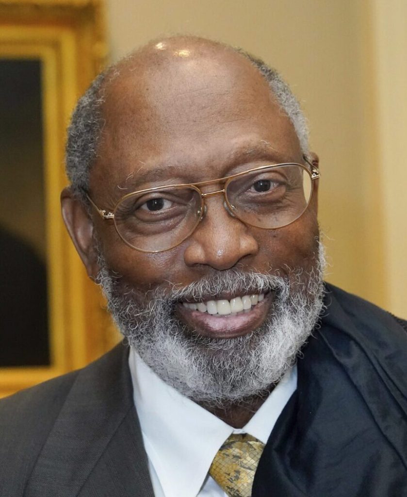 U.S. District Judge Henry Wingate smiles on Aug. 19, 2022, in Jackson, Miss. Wingate ruled Thursday, June 1, 2023, that the Mississippi chief justice cannot be a defendant in a lawsuit that challenges a state law dealing with appointed judges. (AP Photo/Rogelio V. Solis, File)