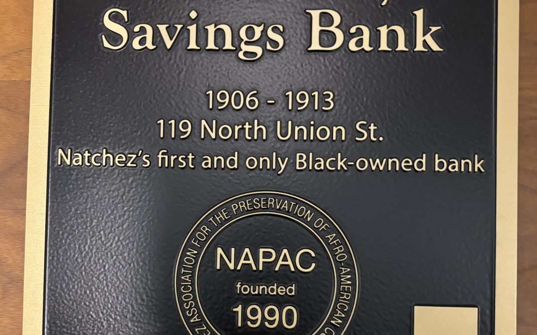 Natchez honors history of Bluff City Savings Bank