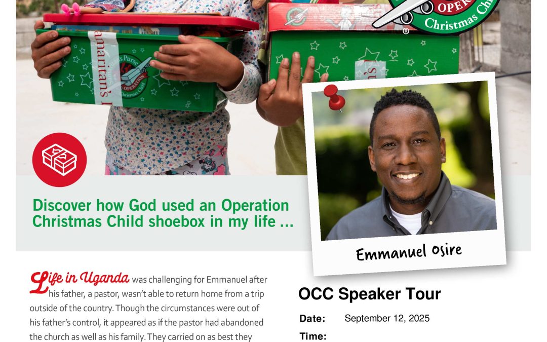 Former Shoebox Recipient Visits Jackson, MS, and Shares Life-Changing Story