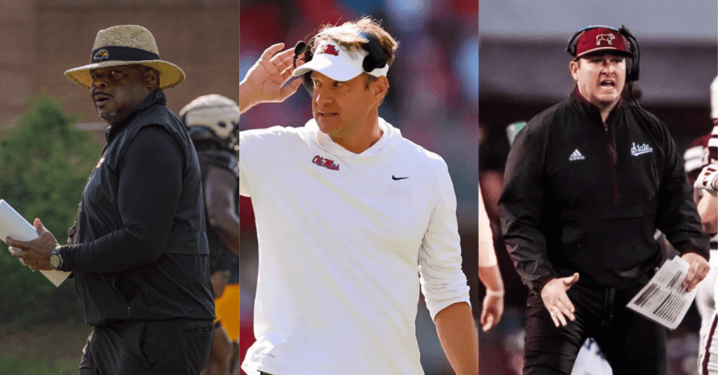 (Photos from Southern Miss Athletics, Ole Miss Athletics, and Mississippi State Athletics)