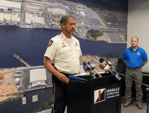 One dead, suspect in custody in Ingalls Shipbuilding shooting