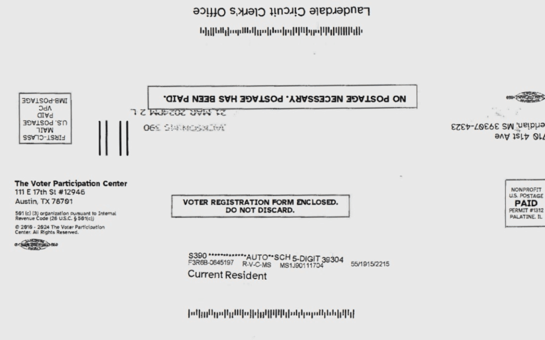 Voter Registration Mailers from Third Parties Alert