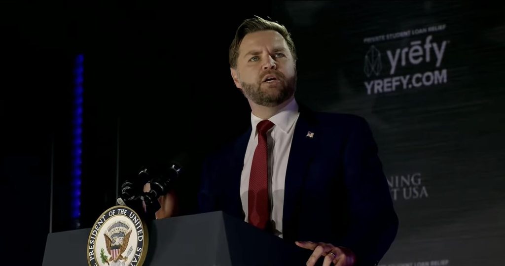 Vice President JD Vance (Image from live feed of event)