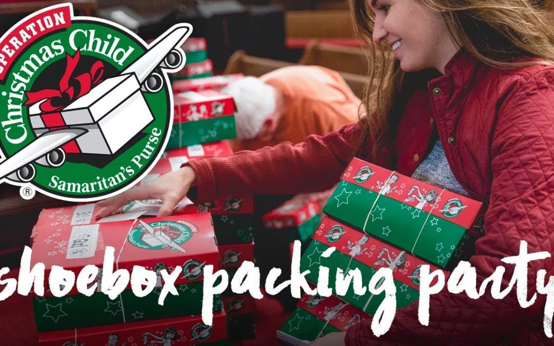 Flowood Baptist Church Families participate in the Annual Shoebox Packing Party