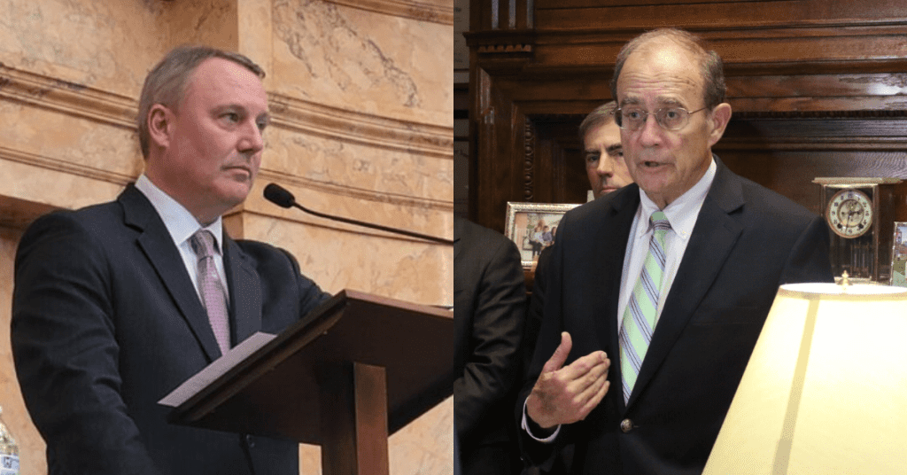 L to R: Speaker Jason White and Lt. Governor Delbert Hosemann (Photos by Jeremy Pittari | Magnolia Tribune)