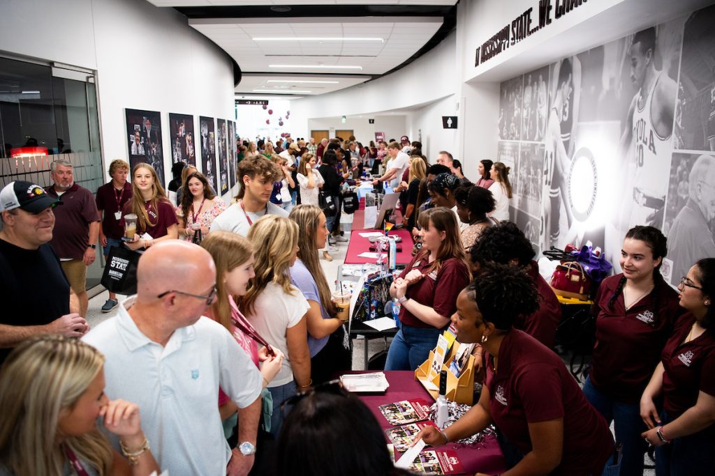 Thousands of future Bulldogs and their families packed Mississippi State’s Humphrey Coliseum during the 2025 Spring Preview Day. Registration is now open for MSU 2026 Spring Preview Day, scheduled for April 10. (Photo by Grace Cockrell)