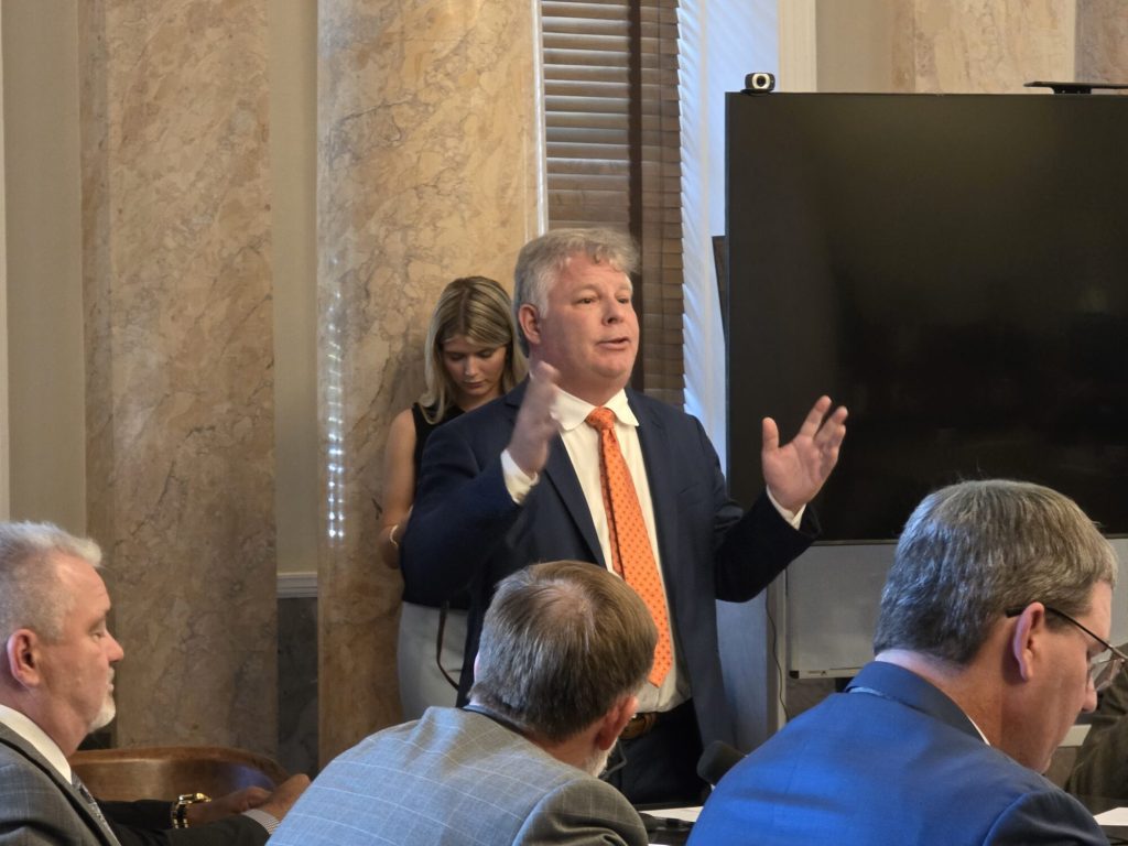 House Education Committee Chair Rob Roberson (R) kicks off a hearing held Wednesday where parents and others could share their experiences and thoughts on school choice. (Photo by Jeremy Pittari | Magnolia Tribune)