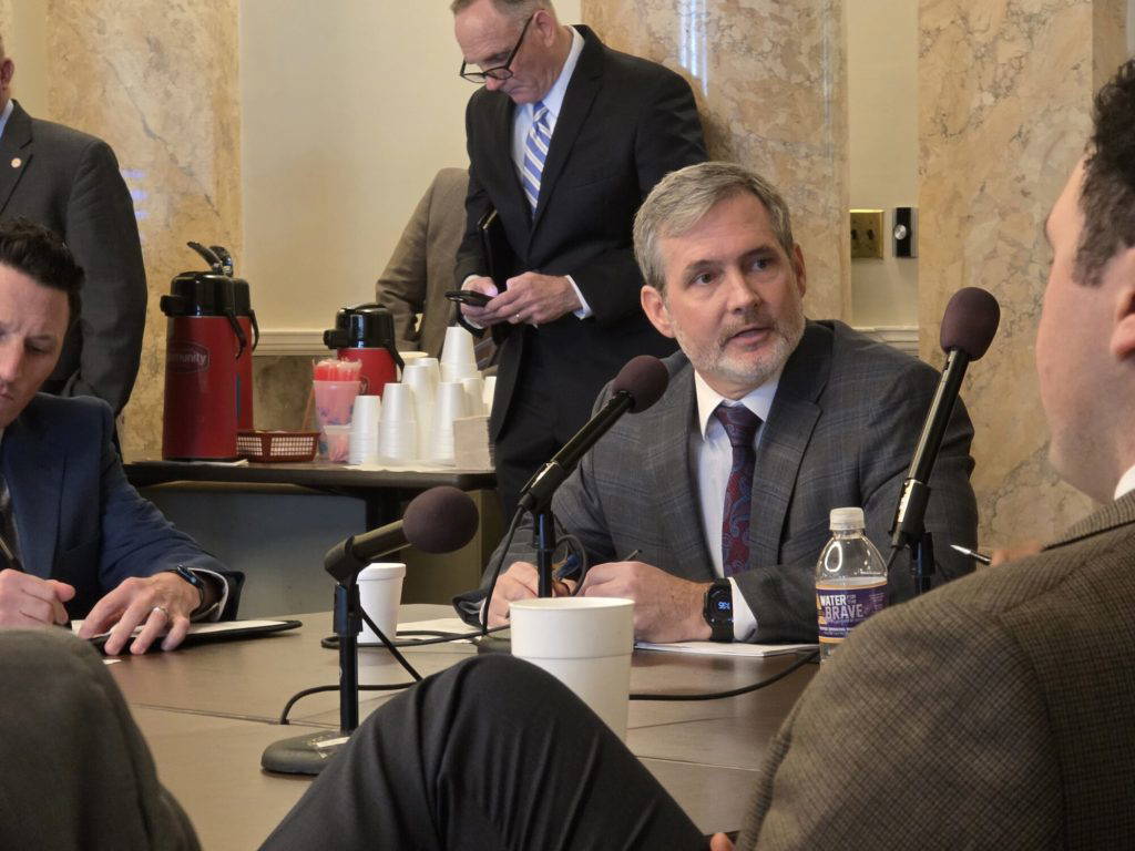 Commissioner of Revenue Chris Graham, Chair of the National Alcohol Beverage Control Association Board of Directors, addressed members of the House State Affairs Committee during a hearing held Tuesday about the ongoing delays in alcohol deliveries through ABC's warehouse. (Photo by Jeremy Pittari | Magnolia Tribune)