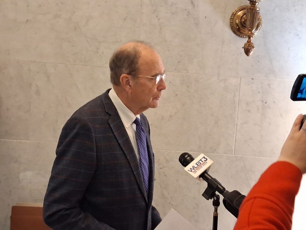 Lt. Gov. Delbert Hosemann talks to reporters on Monday, February 2, 2026 (Photo by Daniel Tyson | Magnolia Tribune)
