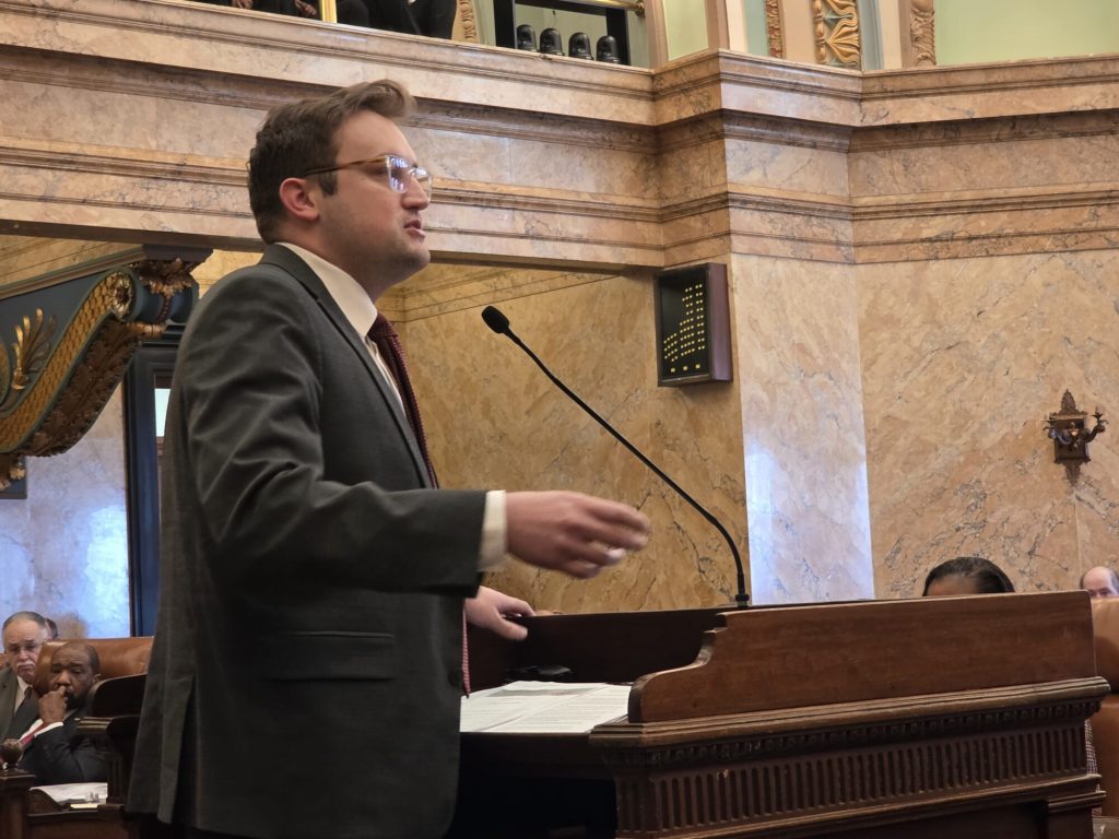 Rep. Jansen Owen (R) described the Mississippi Open to Religion Act on the floor of the House of Representatives as a vehicle to protect schools from potential lawsuits that could be filed in relation to allowing prayer on school grounds. (Photo by Jeremy Pittari | Magnolia Tribune)