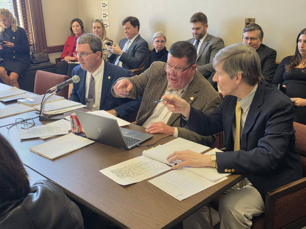 Rep. Samuel Creekmore (R), seen here during a Public Health and Human Services Committee hearing, introduced a bill that would create create the Behavioral Threat Assessment Program. The program would provide training to all schools that would allow them to identify and respond to potential mental health related threats on campus. (Photo by Jeremy Pittari | Magnolia Tribune)