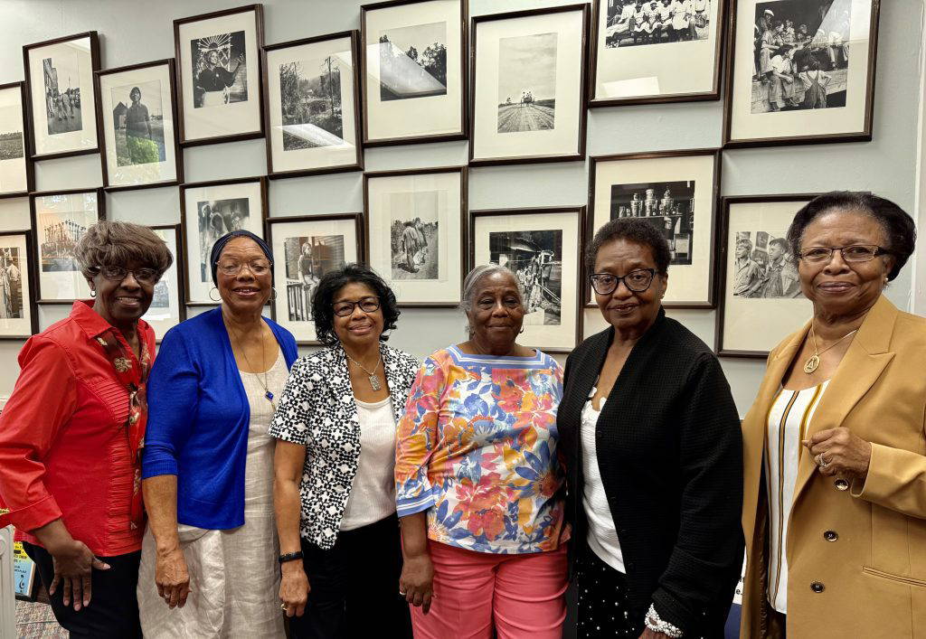 Participants in the 1969 sit-in (L to R) Mary Carter, Effie Sledge, Pearlie White, Maggie Crawford, Yvonne Stanford and Lula Jones.
