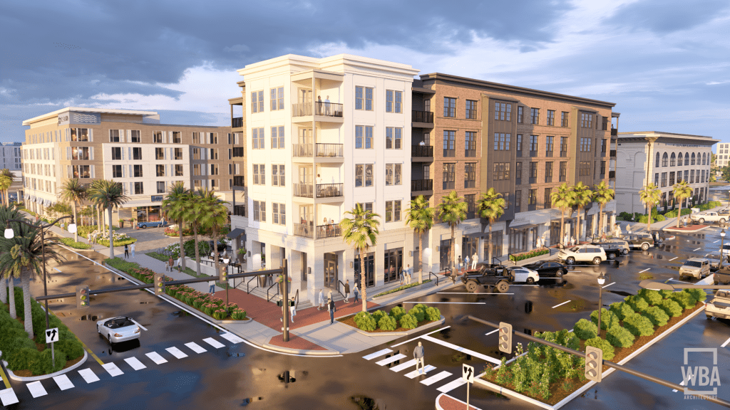 (Artist rendering provided by developers of Channel South, Gulfport Town Center)