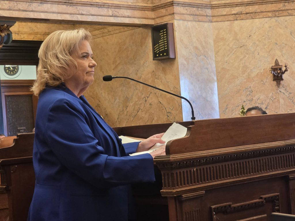 Rep. Becky Currie (R) presented two amendments to a Senate Appropriations bill for the Mississippi Department of Corrections on Thursday in an effort to establish more accountability within the agency. (Photo by Jeremy Pittari | Magnolia Tribune)