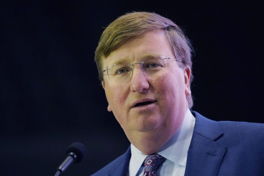 Mississippi Gov. Tate Reeves addresses business leaders at the Mississippi Economic Council's annual "Hobnob Mississippi" in Jackson, Miss., Oct. 27, 2022. (AP Photo/Rogelio V. Solis, File - Copyright 2022 The Associated Press. All rights reserved.)
