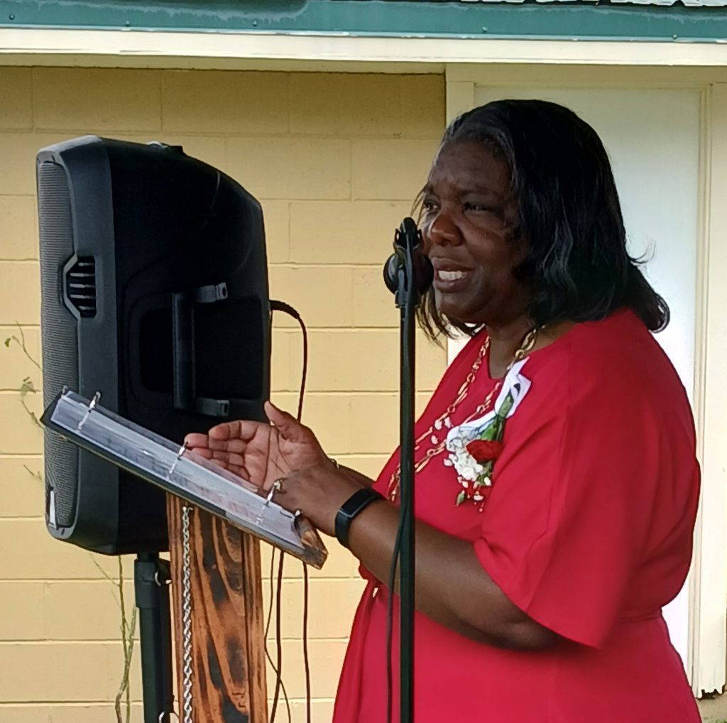 Diana Addison Hunter was the guest speaker at the Rhythm Night Club Memorial Museum’s 19th annual commemoration held Saturday at 5 St. Catherine St. Photo by Roscoe Barnes III