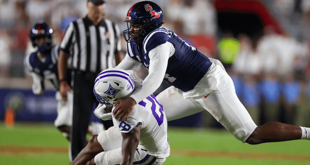 Ole Miss DE Kam Franklin (Photo from Ole Miss Athletics)
