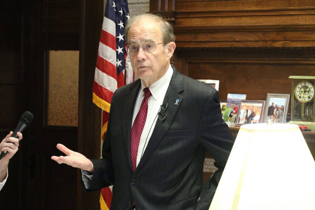 Lt. Governor Delbert Hosemann addresses the press after the 2026 legislative session ends, April 3, 2026 (Photo by Jeremy Pittari | Magnolia Tribune)